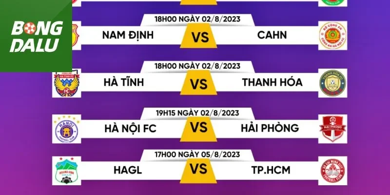 Khái niệm về lịch thi đấu bóng đá